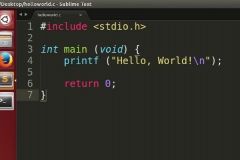 Az egyik legegyszerűbb program a "hello world" kódja